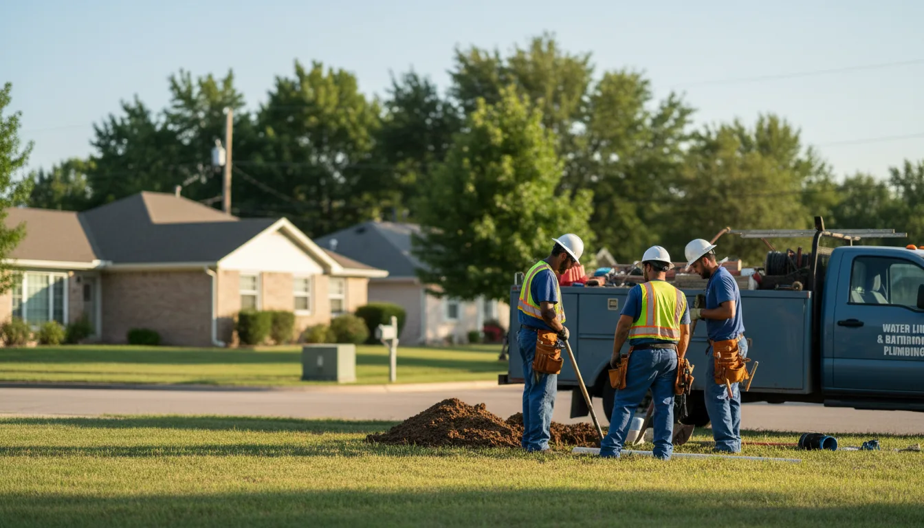 Residential water line and bathroom plumbing service in Mount Pleasant, AR